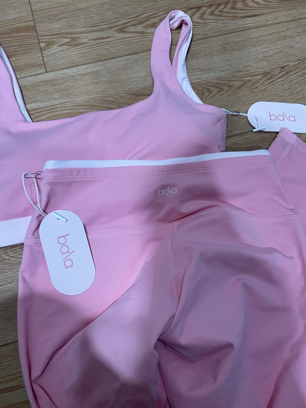Bala Blush Pink Sports Bra and Leggings Set